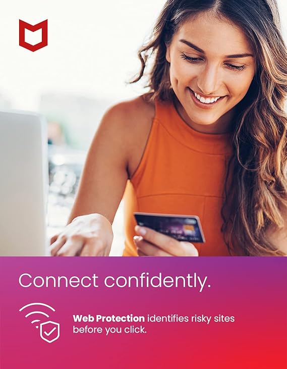 McAfee Internet Security 2025 - 10 Device - GLOBAL Key - Antivirus Software - Activation Windows/Mac/Android/iOS 1 Year Subscription