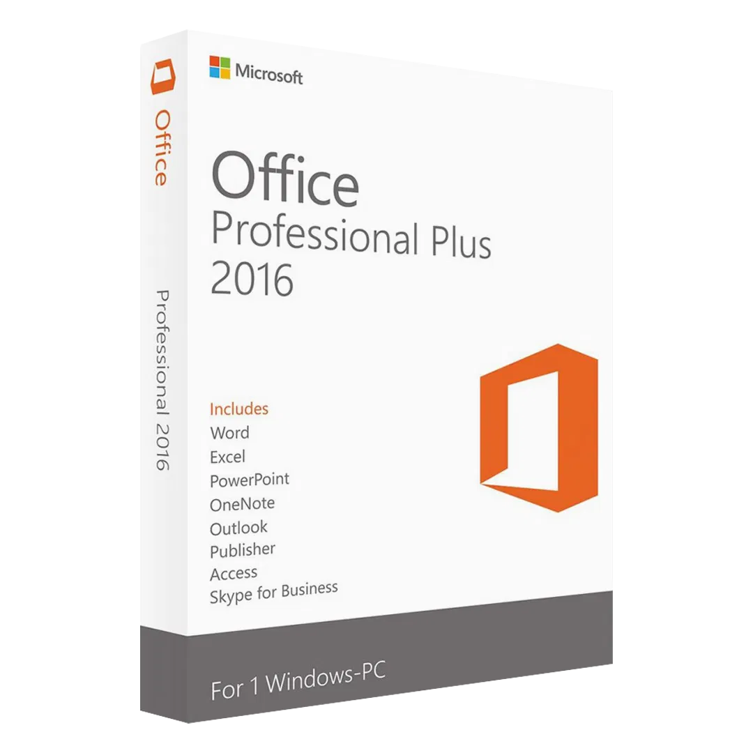 Microsoft Office Professional Plus 2016 for Windows | Lifetime License